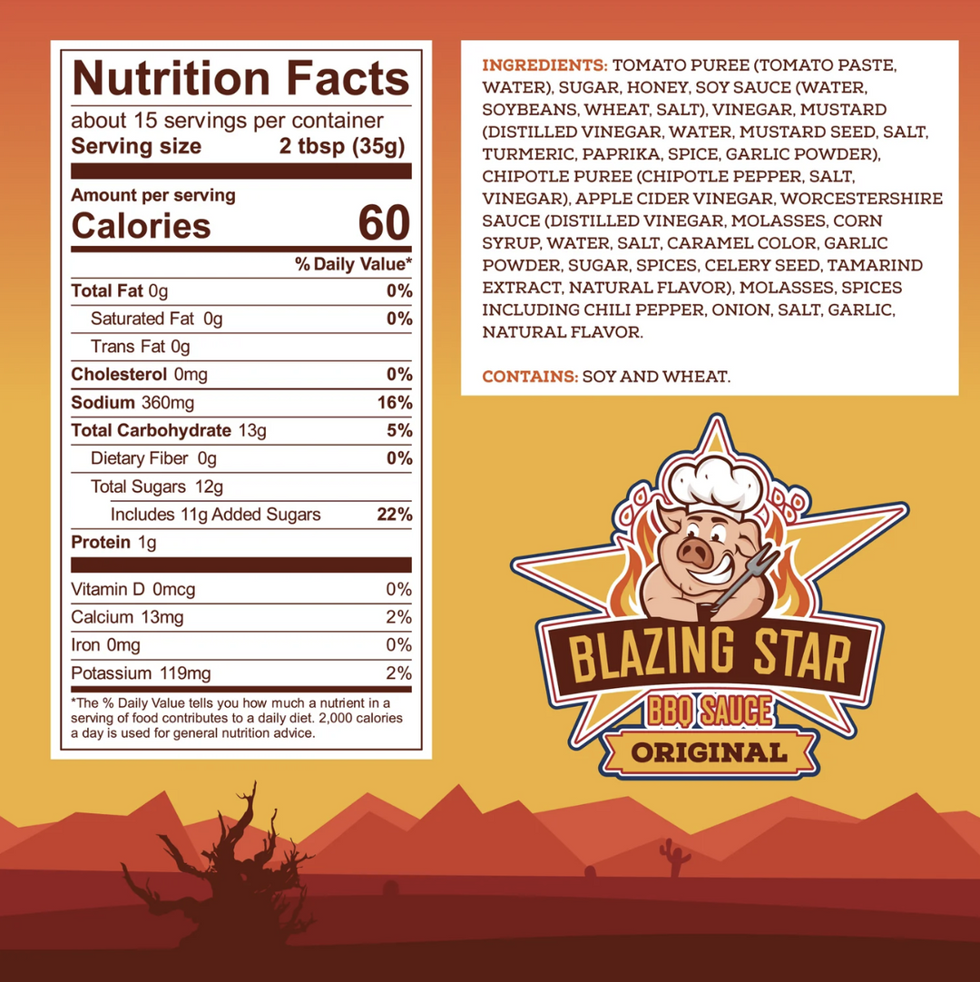 Blazing Star Original BBQ Sauce 19.25oz